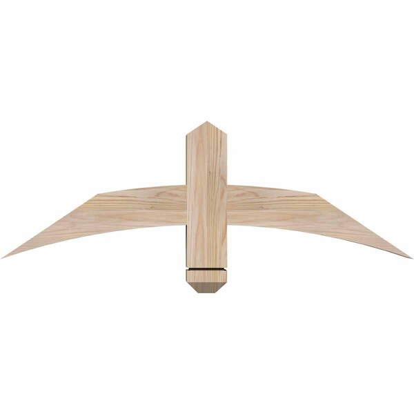 Ekena Millwork Bellingham Smooth Timber Gable Bracket, Douglas Fir, 36"W x 12"H x 3 1/2"D x 3 1/2"F, 8/12 Pitch GBW036X12X0404BEL00SDF - main